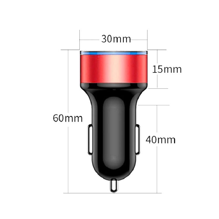 2 PCS Aluminum Ring Display Car Charger QC3.0+2.4A Aluminum Alloy Multi-function Halo Digital Display Car Charger(Snow Silver) 2 PCS Aluminum Ring Display Car Charger QC3.0+2.4A Aluminum Alloy Multi-function Halo Digital Display Car Charger(Snow Silver)