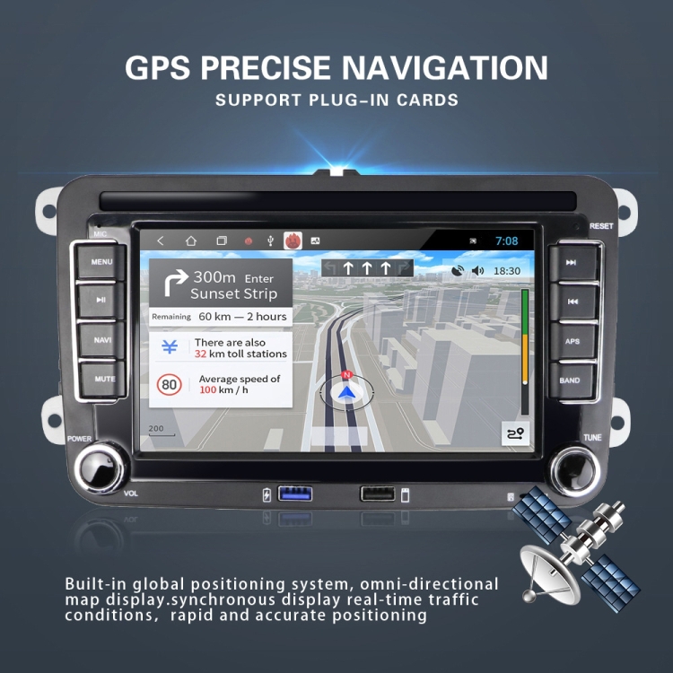 Suitable for Volkswagen 7-inch Car Multimedia Player Navigation