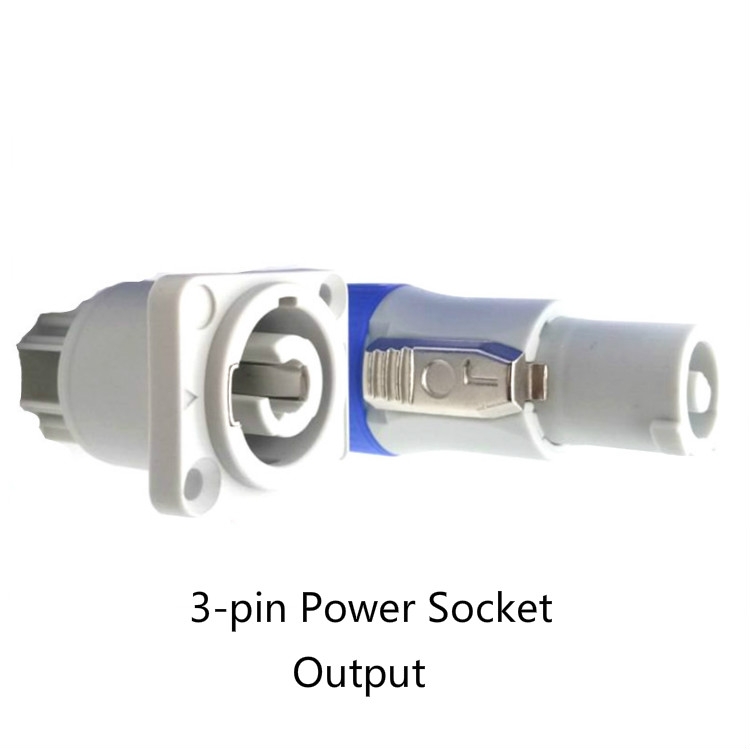 10 PCS Power Amplifier Audio Speaker Three-core Power Plug 3P LED ...