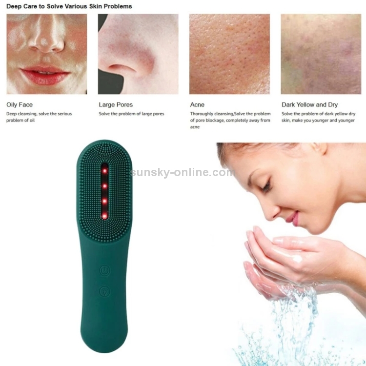 Photon Skin Rejuvenation Facial Cleaner Limpia poros y puntos negros Importador de belleza Limpiador de poros (azul) - 6
