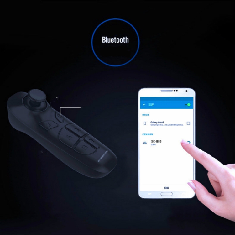 SHiNECON SC-B03 VR Game Handle Bluetooth Mobile Phone Wireless Connection Remote Control(Black) SHiNECON SC-B03 VR Game Handle Bluetooth Mobile Phone Wireless Connection Remote Control(Black)