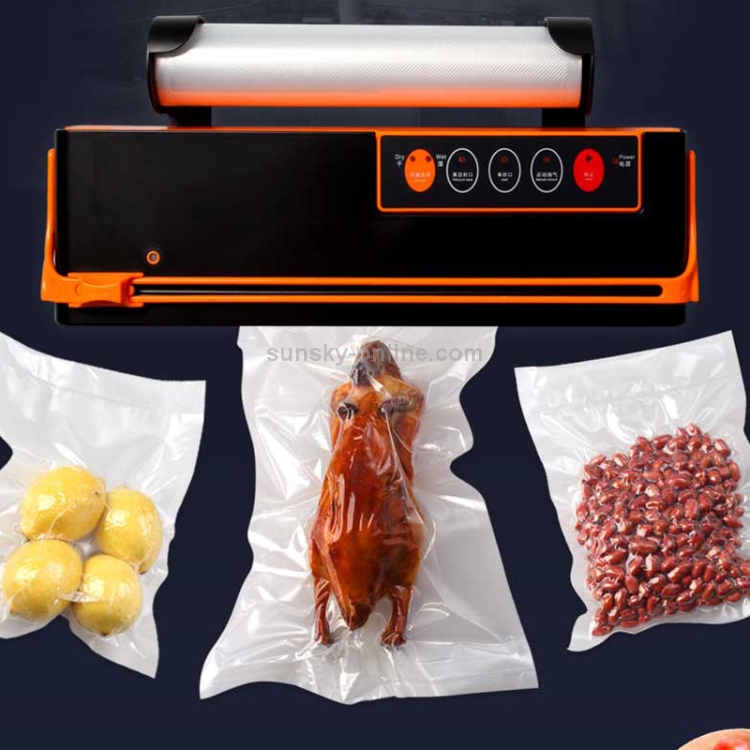 Machine d'emballage sous vide de machines alimentaires ménagères Machine de  cachetage de sac sous vide à texture composite en nylon, style: prise  britannique (SX-168 noir orange)