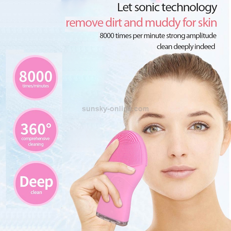 Instrumento de limpieza de belleza, limpieza de poros de silicona eléctrica, instrumento de limpieza facial recargable para el hogar (verde) - 3