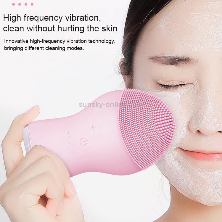 Instrumento de limpieza de belleza, limpieza de poros de silicona eléctrica, instrumento de limpieza facial recargable para el hogar (verde) - 8