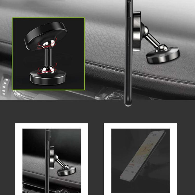 Car Phone Holder Alloy Magnetic Universal Dual Ball Rotating Car Phone Holder,, Color: Luminous Black Car Phone Holder Alloy Magnetic Universal Dual Ball Rotating Car Phone Holder,, Color: Luminous Black