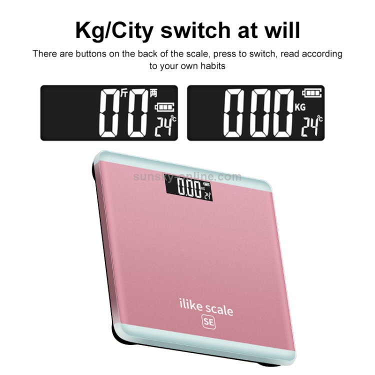AGM Smart Scale for Body Weight, Digital Bathroom Weight Fat Scale, Pink