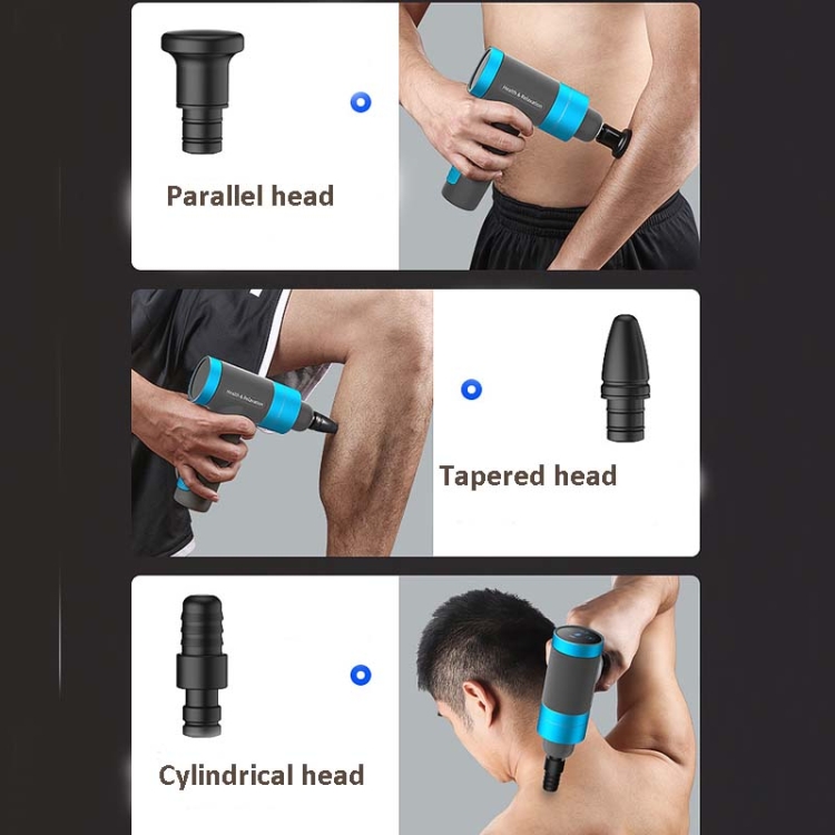 Fascia Gun Relax Muscle Massager Sports Neck Film Gun Electric Shock Home  Fitness Equipment Fascia Gun + Four Massage Heads