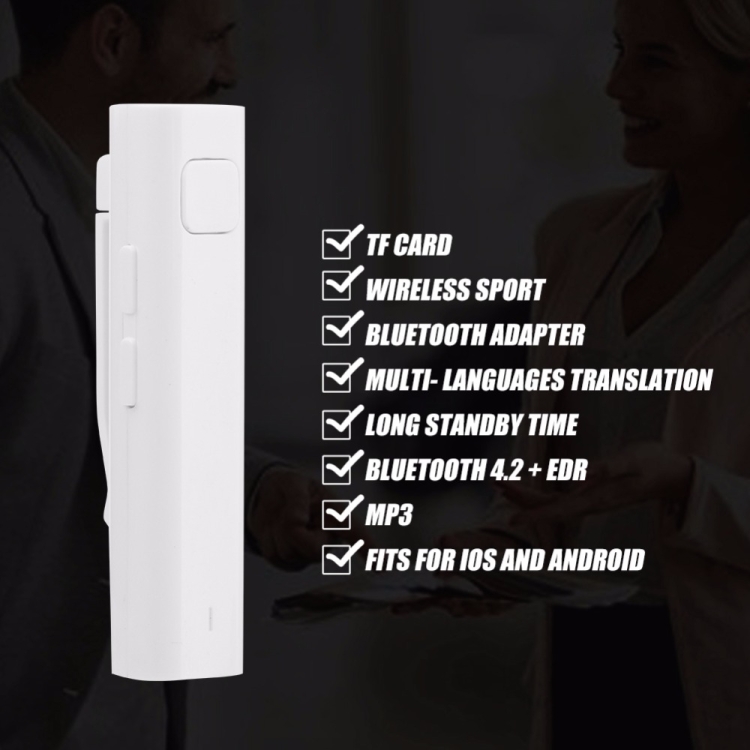 Semoic Smart Voice Translator Stereo Headset 26 Languages Instant Translation Support Tf Card for Business Learning Travel 