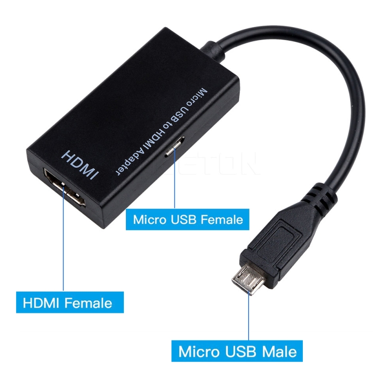 Câble adaptateur micro USB vers HDMI femelle 1080P HD pour périphérique MHL  Adaptateurs HDTV pour Samsung Galaxy HUAWE