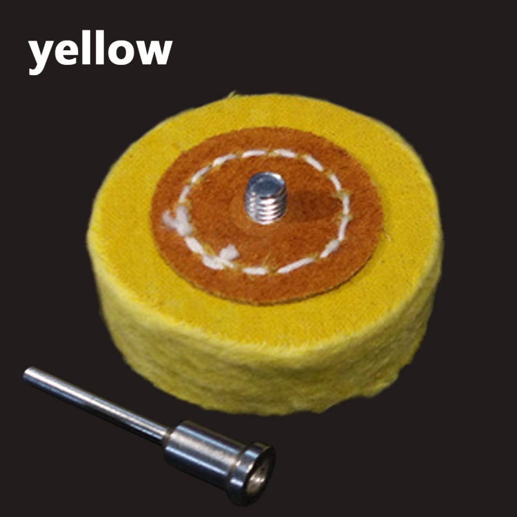 Brosse de meuleuse de roue de Dremel de tissu de tête de meulage de roue de  polissage polonaise de style T pour rotatoire (jaune)