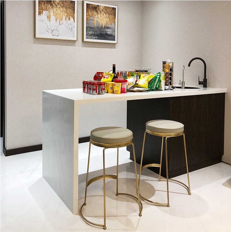 Nordic Gold Iron Bar Stools Creative High Stools Bar Chairs Modern