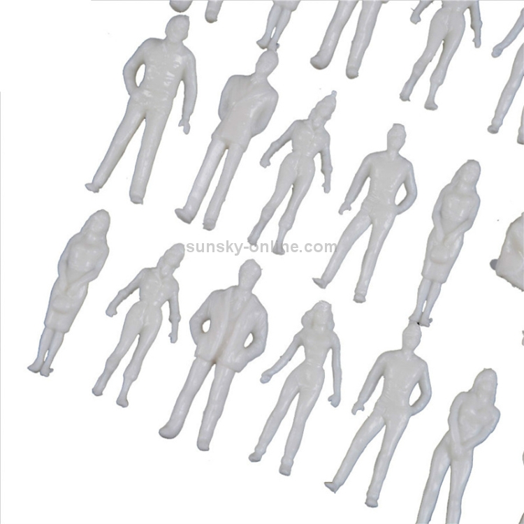 100Pcs Scaled Unpainted Architectural Model People Figures Building Layout 1:200 