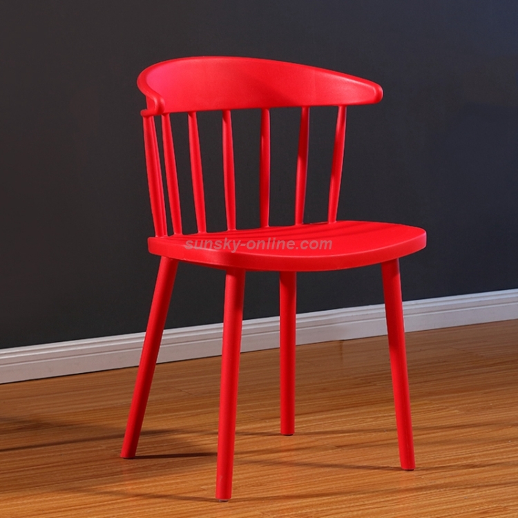 Nordic Modern Minimalist Plastic Dining, Red Modern Plastic Dining Chairs