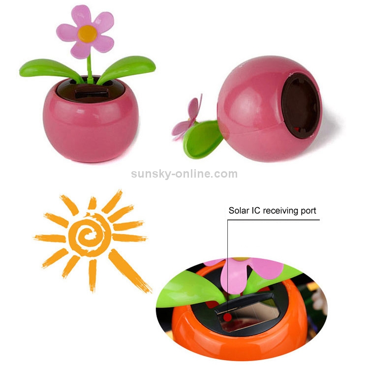 Solar Toy Mini Dancing Flower Sonnenblume Ideal als Geschenk oder Auto  Dekoration, Farbe zufällig für die Lieferung
