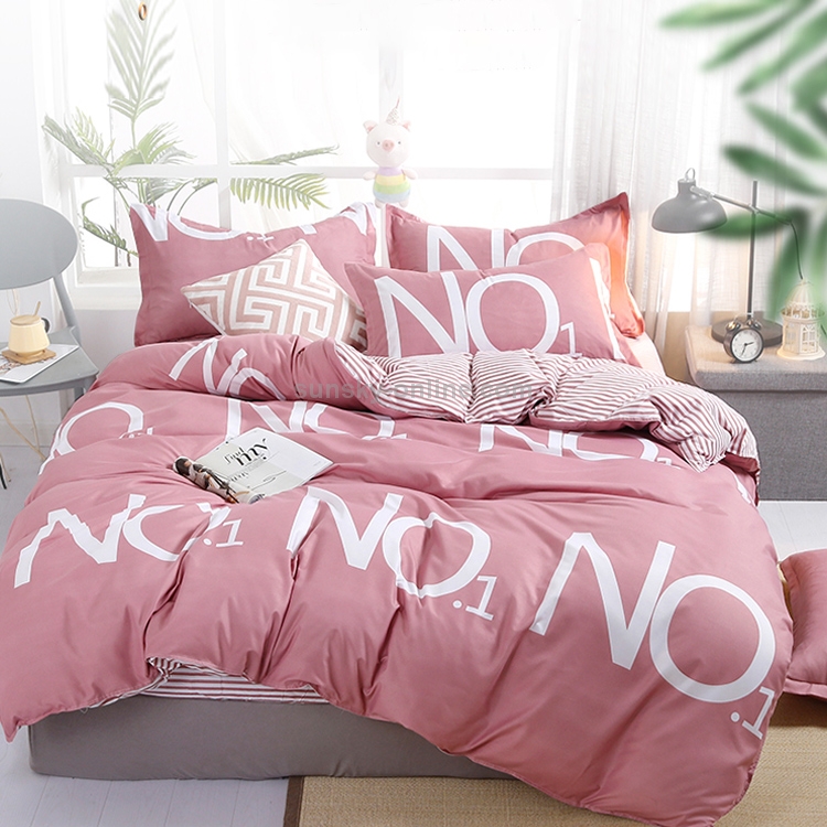 Classic Bedding FourPiece Duvet Cover Sheet and Pillow Case Set, Size