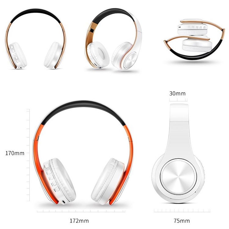 LPT660 Foldable Stereo Bluetooth Headset MP3 Player, Support 32GB TF ...
