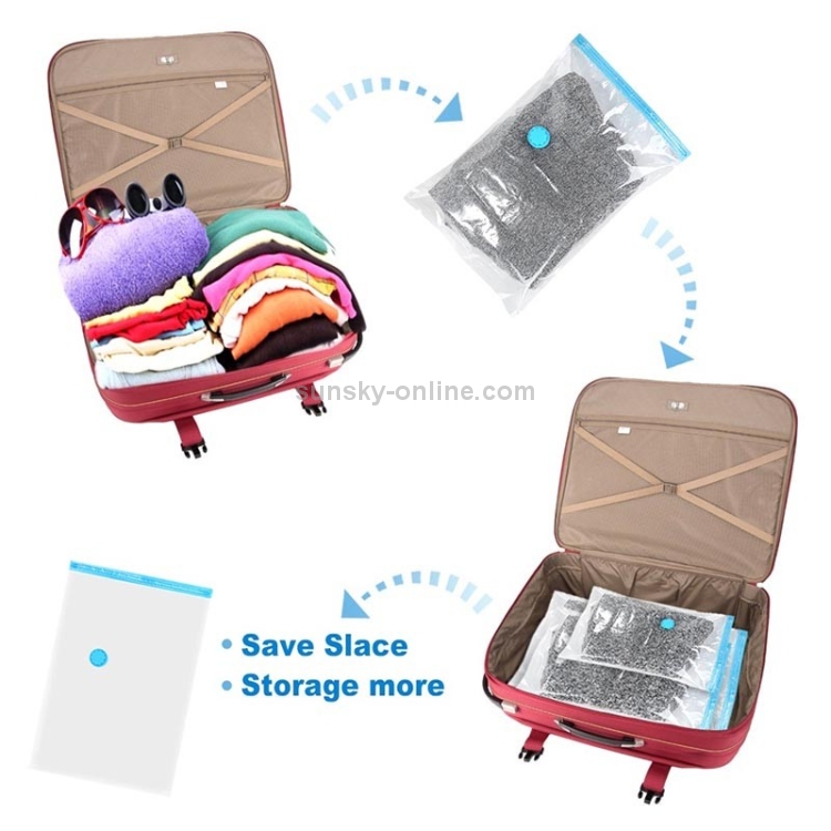 Hot Vacuum Bag Storage Organizer Transparent Border Foldable Extra