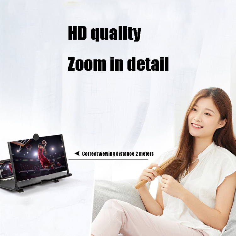 12 inch Pull-out Typed Ultra-clear 3D Mobile Phone Screen Stretching Bracket Amplifier(Black) 12 inch Pull-out Typed Ultra-clear 3D Mobile Phone Screen Stretching Bracket Amplifier(Black)