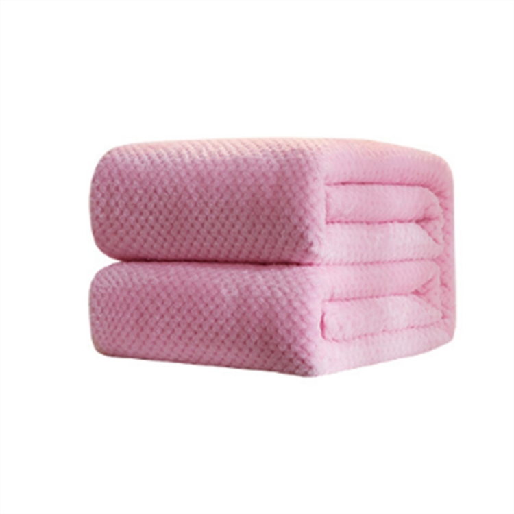 Thicken Malla de color sólido Manta de franela de piña Forro polar