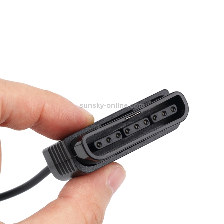 Kebidu USB Gamepad Jogos Controlador Conversor sem motorista para cabo de  adaptador Sony PS1 PS2