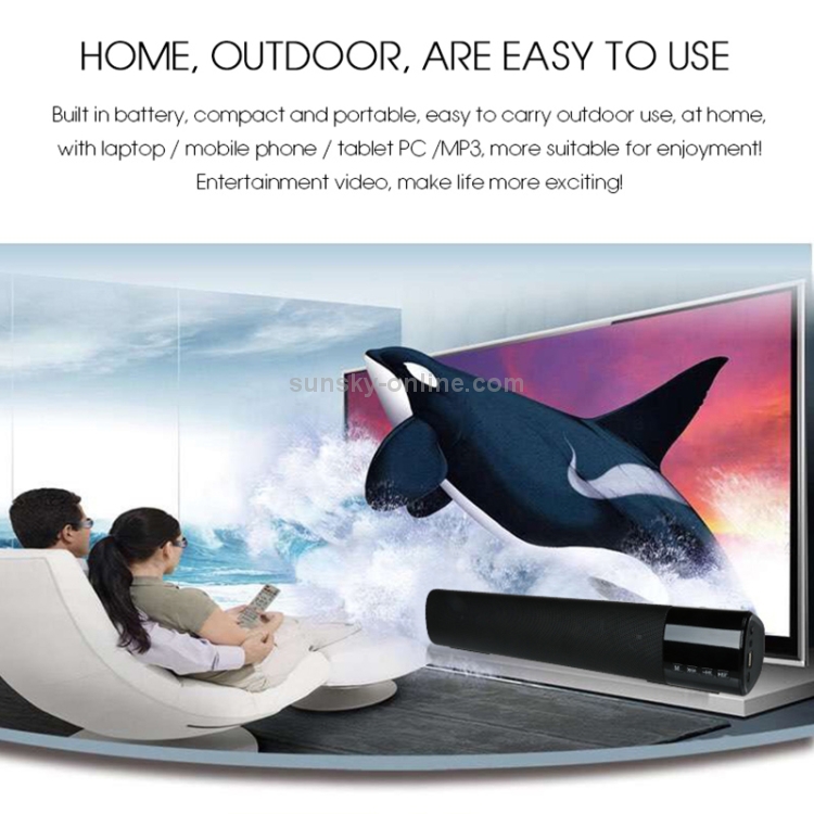 TOPROAD High Power 10W HIFI Portable Wireless Bluetooth Speaker Stereo Soundbar TF FM USB Subwoofer Column for Computer TV Phone(Gold) TOPROAD High Power 10W HIFI Portable Wireless Bluetooth Speaker Stereo Soundbar TF FM USB Subwoofer Column for Computer TV Phone(Gold)