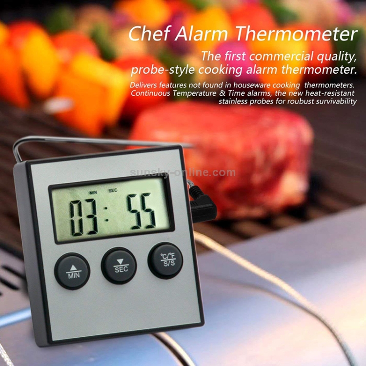 Termometro da forno digitale Cucina Cottura di cibi Carne Sonda per  barbecue Termometro Timer Acqua Latte Temperatura Strumenti di cottura
