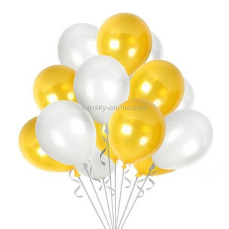 45 PCS 12 pollici Perla Lattice Balloons Balloons Compleanno Decorazioni per  feste di compleanno con nastro colorato (oro + argento)