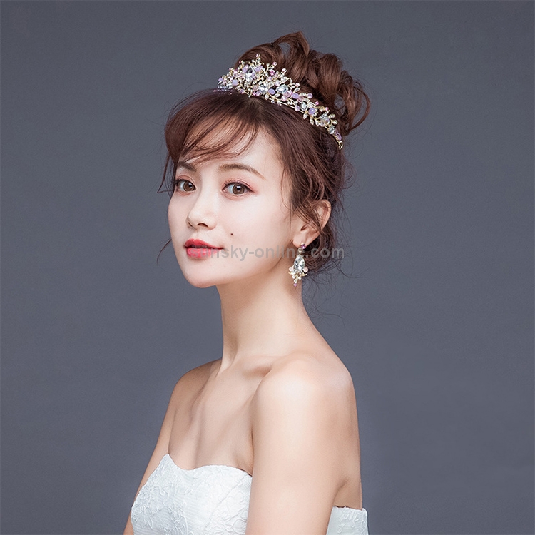Pearl Bridal Crowns Handmade Tiara Bride Headband Crystal Wedding Queen Crown S8 