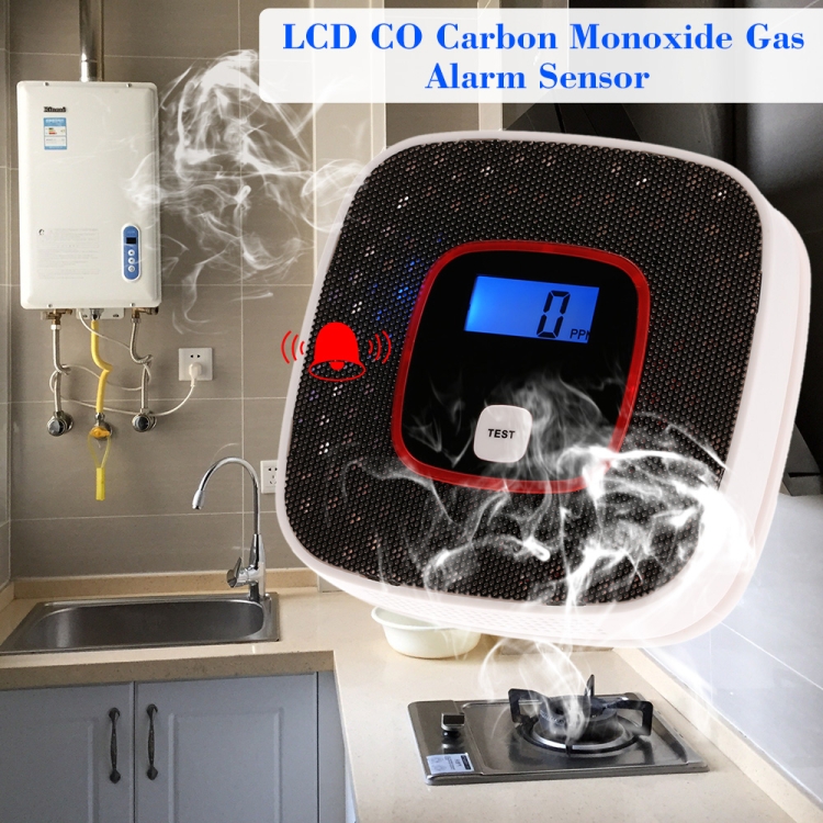 Détecteur de monoxyde de carbone avec écran LCD et alarme COM-16