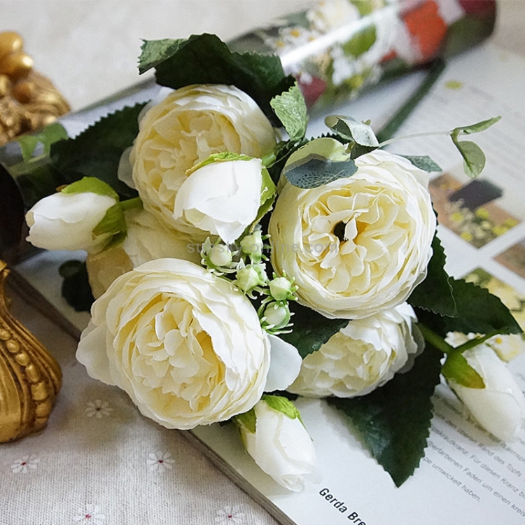 Hoa hồng đẹp Hoa mẫu đơn Hoa lụa nhân tạo Bó hoa nhỏ Rừng trang ...