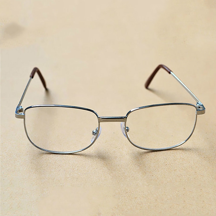 Lentes de resina con marco de metal completo Gafas para presbicia Gafas de  lectura + 1,50D (Plata)