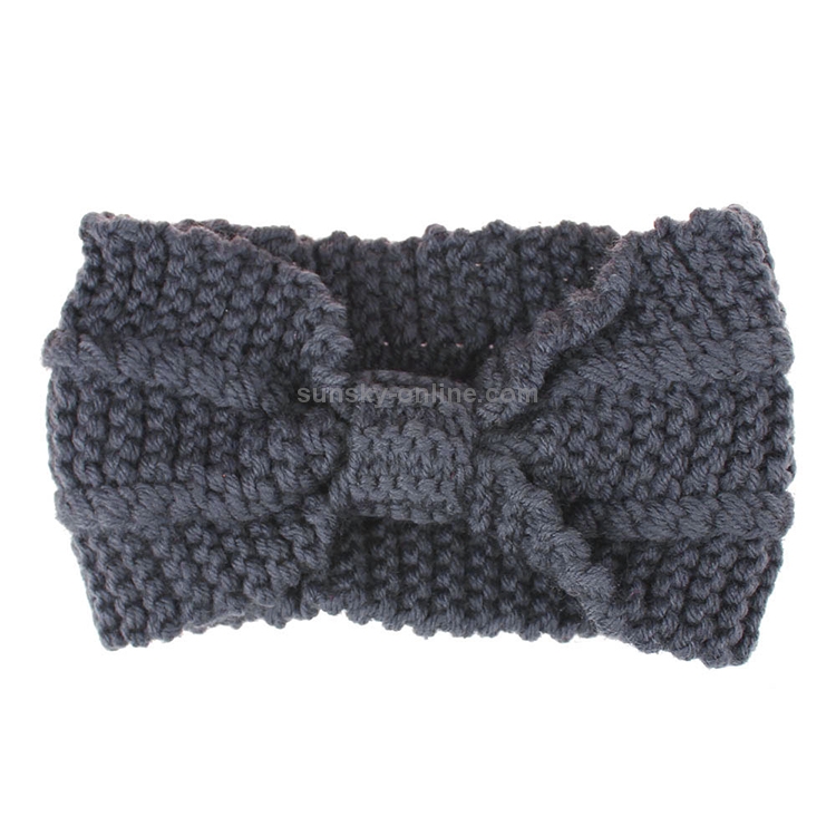 Femme Tricot Ear Warmer Noeud Serre-tête Crochet Bow Bonnet en Laine Hairband la 