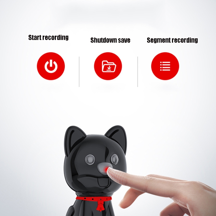E300 Cute Pet High-Definition Noise Reduction Smart Voice Recorder Reproductor MP3, Capacidad: 8GB (Negro) - 6