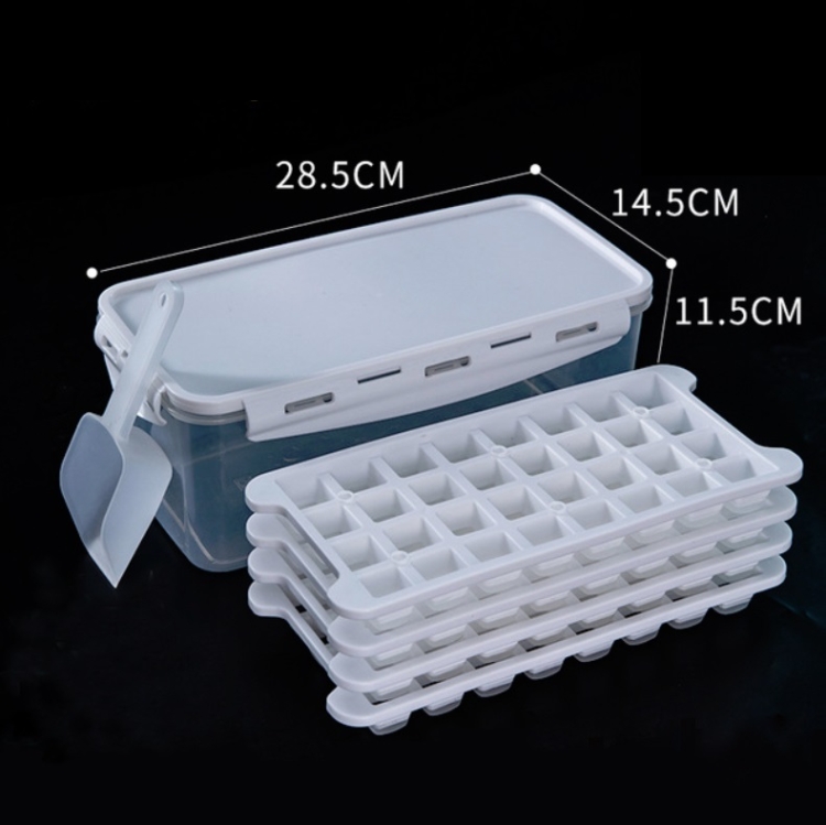 Large Capacity Household Plastic Silicone Tray Mould Ice Grid Storage Box -  China Box and Ice Box price