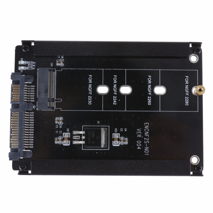 Caja metálica CYB + M Socket 2 M.2 NGFF (SATA) SSD a 2.5 Adaptador SATA para disco duro de estado sólido 2230/2242/2260 / 2280mm M2 NGFF SSD - 1