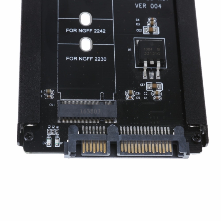 Caja metálica CYB + M Socket 2 M.2 NGFF (SATA) SSD a 2.5 Adaptador SATA para disco duro de estado sólido 2230/2242/2260 / 2280mm M2 NGFF SSD - 4