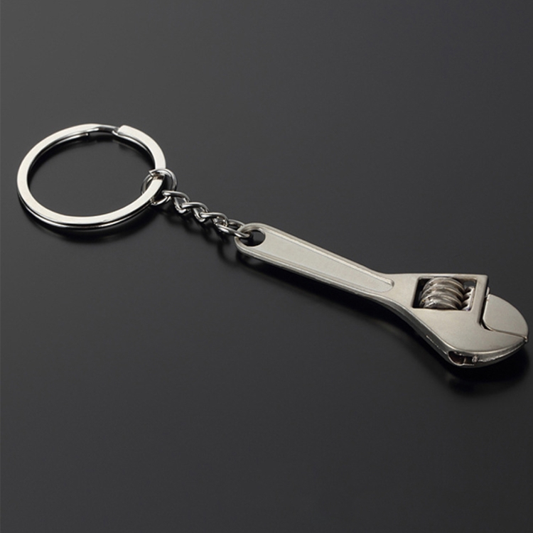 Practical Adjustable Mini Spanner Key Chain Ring Metal Wrench Tool Keyring Gift 