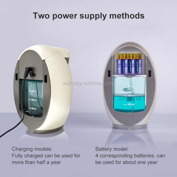 Dispenser di sapone automatico con sensore di schiuma intelligente  OH-BUBBLE, stile: modelli a batteria (oro)