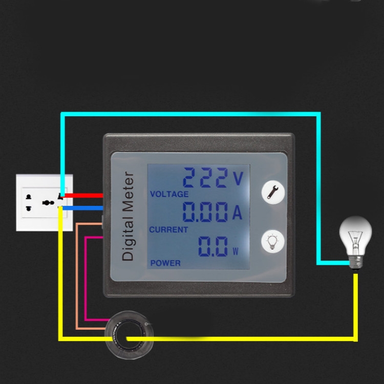 Digitales Auto-Thermometer-Spannungsmessgerät Leuchtuhr-Tester