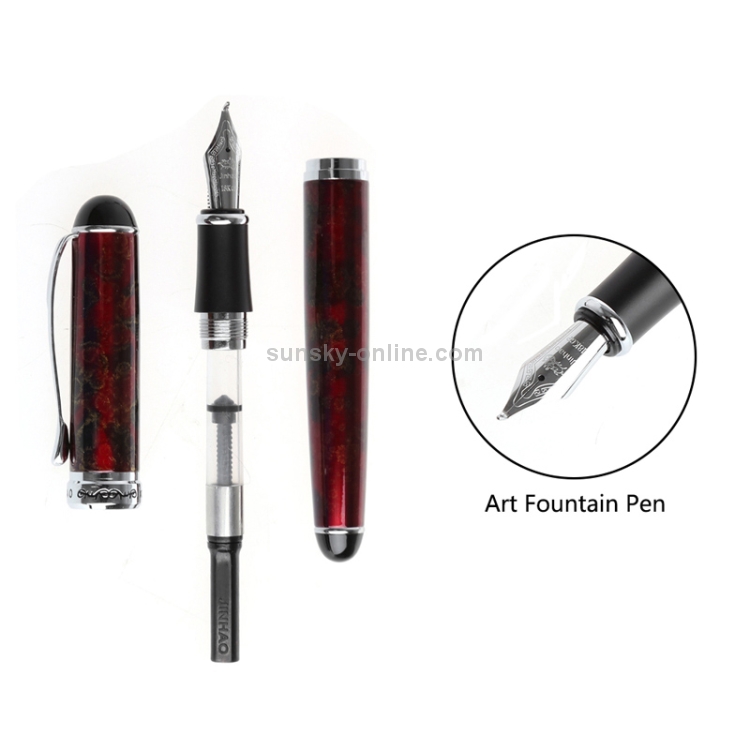 Stylo Plume Jinhao X750 – Corps Acier, Plume Moyenne (M), Convertisseur Inclus, 138 Mm - 8