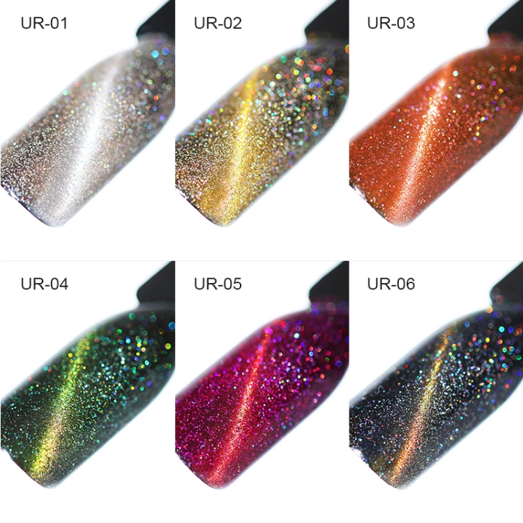 UR SUGAR Holographic Glitter Magnetic Gel Magnet Cat Eye Laser ...