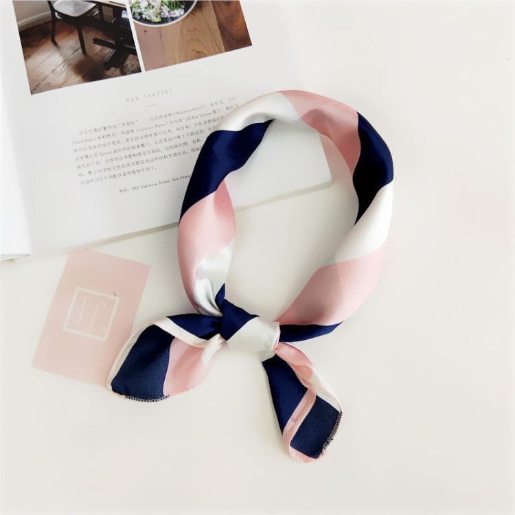 Women Elegant Square Silk Feel Satin Scarf Small Vintage Head Neck Hair Tie  Band