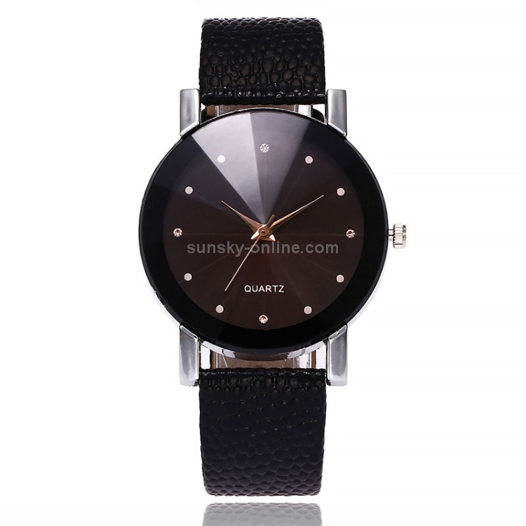 2 PCS Watch Casual Simple Quartz Clock for Women Leather Strap Wrist Watch black black