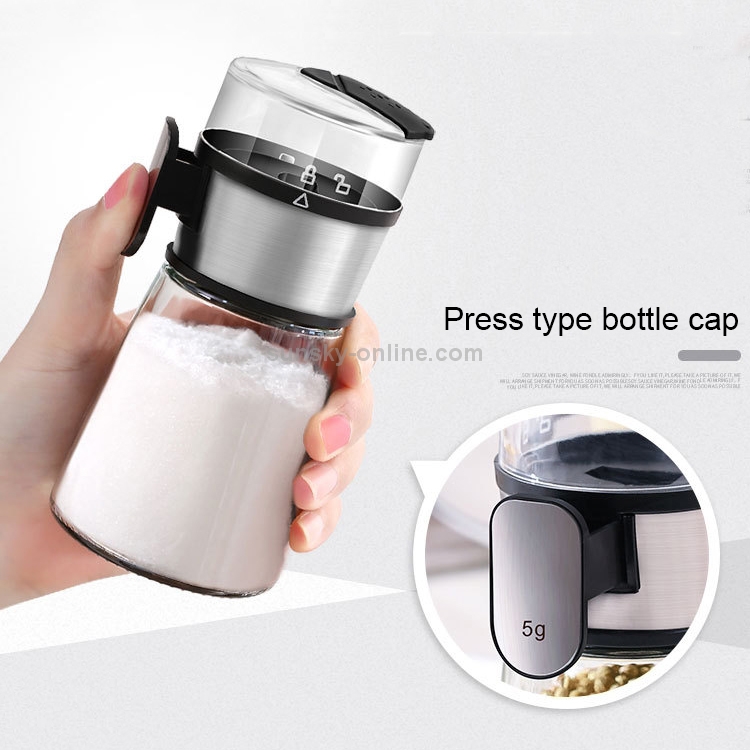 Kitchen Push-type Quantitative Salt Shaker Salt Control Bottle