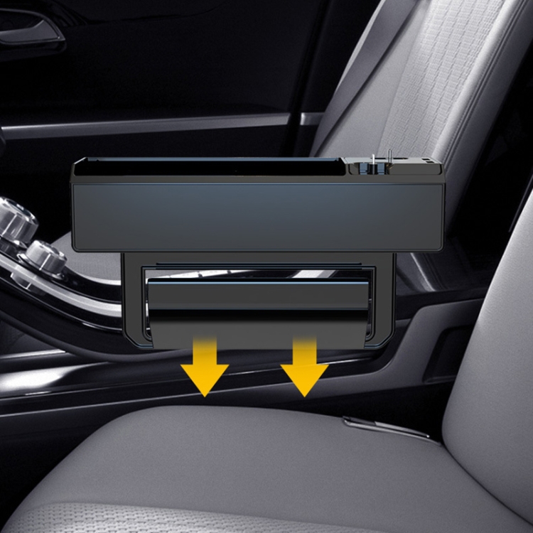 Autositz-Aufbewahrungsbox mit Kabel-USB-Ladegerät, Stil: 2-Draht +  Aufbewahrungsbox