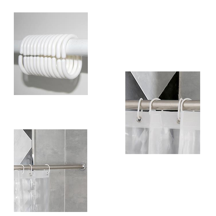 Cortina de ducha antimoho debajo con imán de peso, cubo 3D transparente EVA  cortinas antibacterianas impermeables para ducha y bañera Vhermosa  MZQ-0804-4