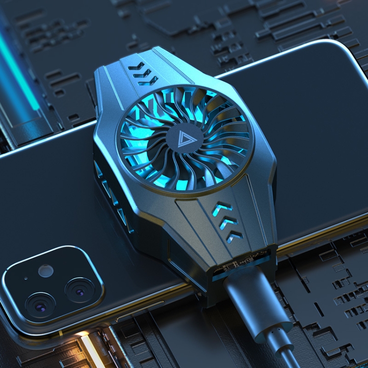 Semiconductor Refrigeration + Air-cooled Dual-effect Heat Dissipation Fast Cooler Mobile Phone Radiator for 4.7-6.8 inch Mobile Phones, with Rainbow Light Effect(Cyan Black) Semiconductor Refrigeration + Air-cooled Dual-effect Heat Dissipation Fast Cooler Mobile Phone Radiator for 4.7-6.8 inch Mobile Phones, with Rainbow Light Effect(Cyan Black)