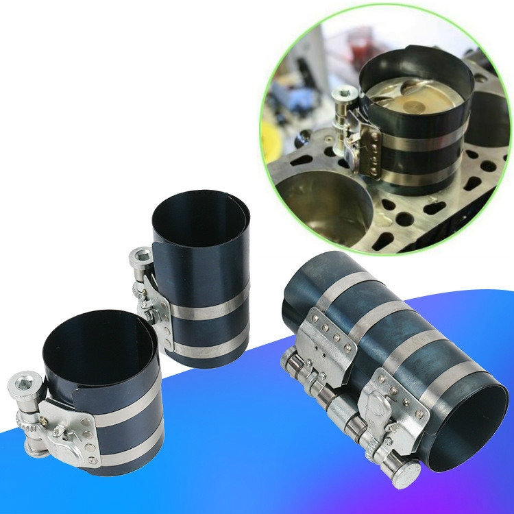 2 PCS Piston Ring Compressor Shrinker Piston Ring Installation Tool Engine  Repair Tool, Specification: 3 inch