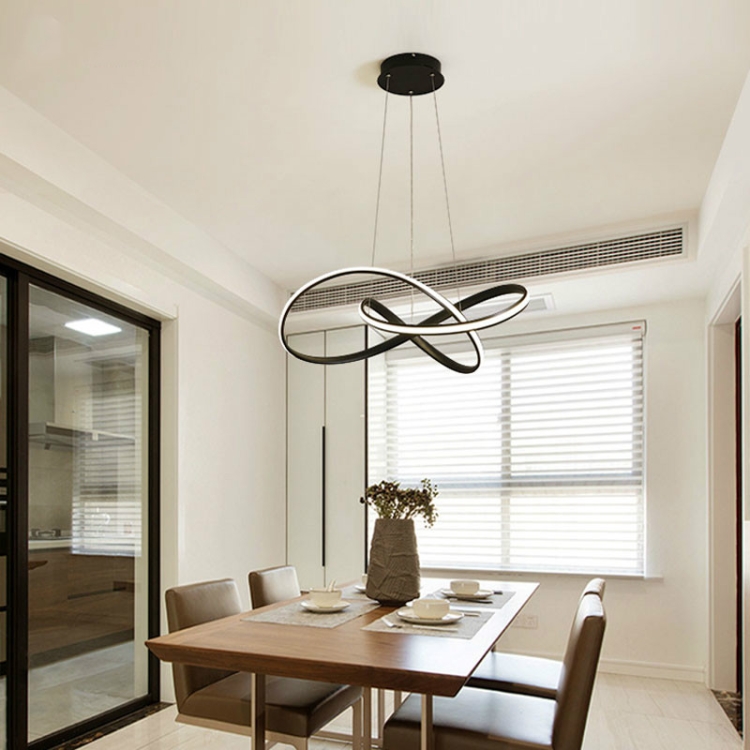 Sunsky Simple And Creative Personality Led Living Room Bedroom Dining Chandelier Diameter 50cm Light Color Smart 3 Colors Black Simple And Creative Personality Led, How To Replace A Dining Room Chandelier