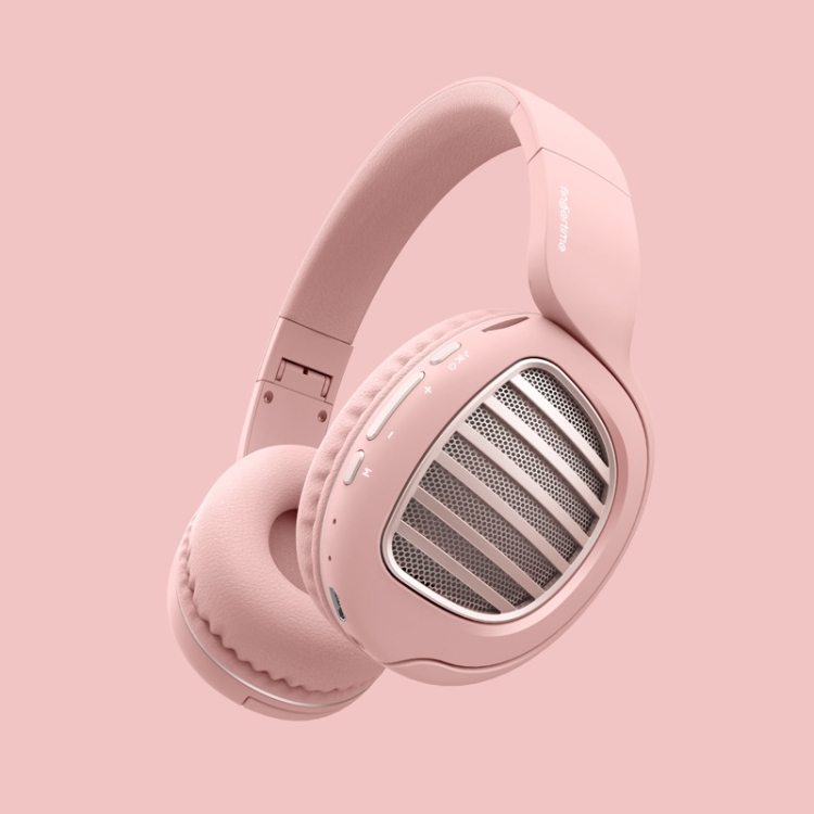 Bluetooth Earphone Head-Mounted Folding Card Music Game HIFI Sports Wireless Headset(Pink) Bluetooth Earphone Head-Mounted Folding Card Music Game HIFI Sports Wireless Headset(Pink)